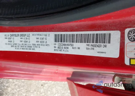 2013 Dodge Avenger Se z USA, uszkodzony, nr VIN 1C3CDZAB0DN547563